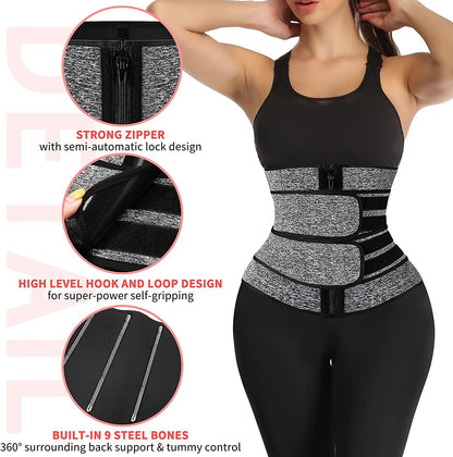 Centura pentru slăbit din neopren cu atele de susținere THERMO – SlimSecret