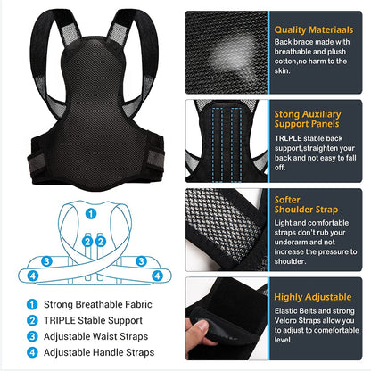 Corsetul pentru corectarea posturii spatelui "Invisible" Back Corrector – BACKMED