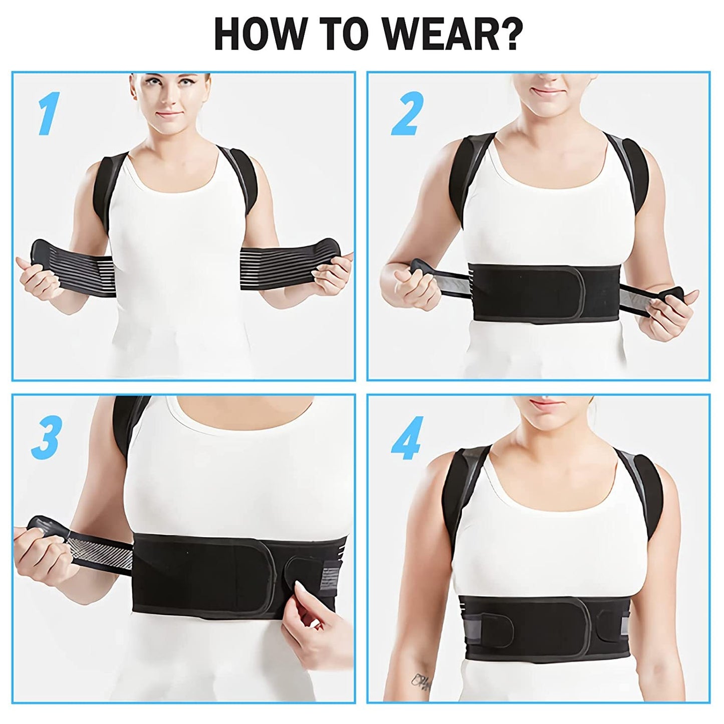 Corsetul pentru corectarea posturii spatelui "Invisible" Back Corrector – BACKMED