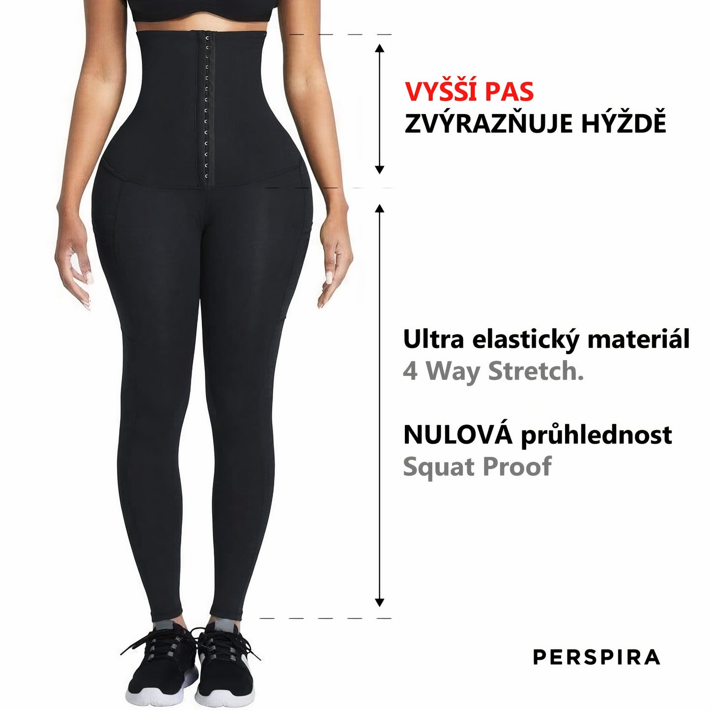 Colanți Corset Modelatori cu efect termic în zona taliei PERSIPRA, Originali