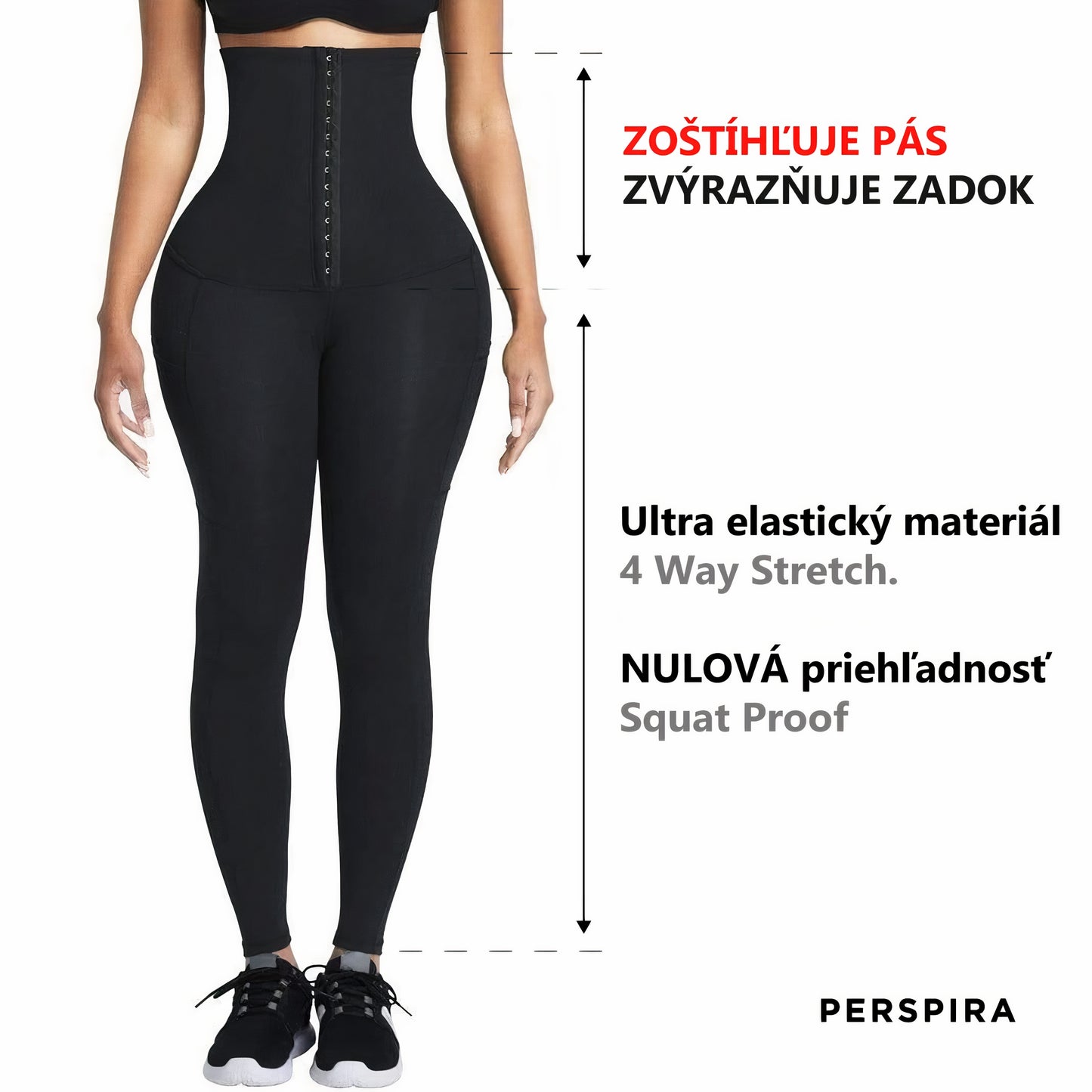 Colanți Corset Modelatori cu efect termic în zona taliei PERSIPRA, Originali