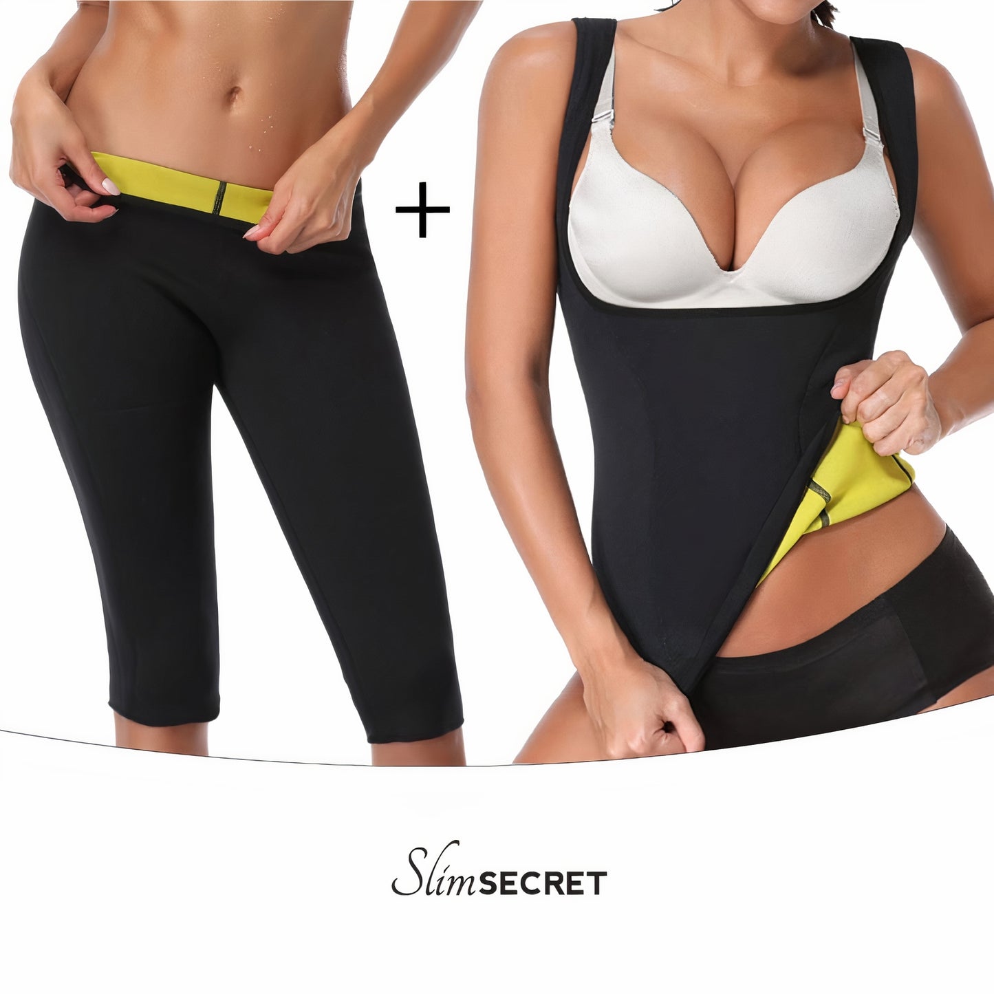 SET PROMO pentru SLABIT: Pantaloni HotPants SLIMSECRET + Maiou pentru Slabit THERMO SHIRT SLIMSECRET