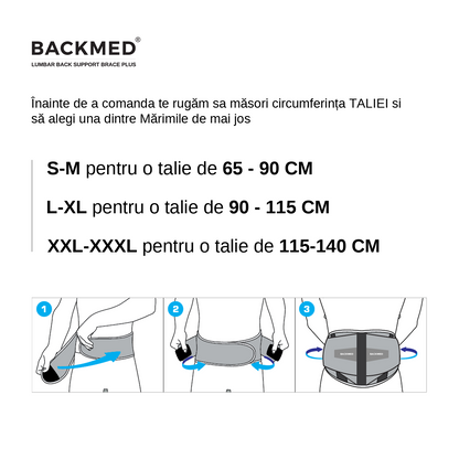 Centura pentru suport lombar BACKMED PLUS