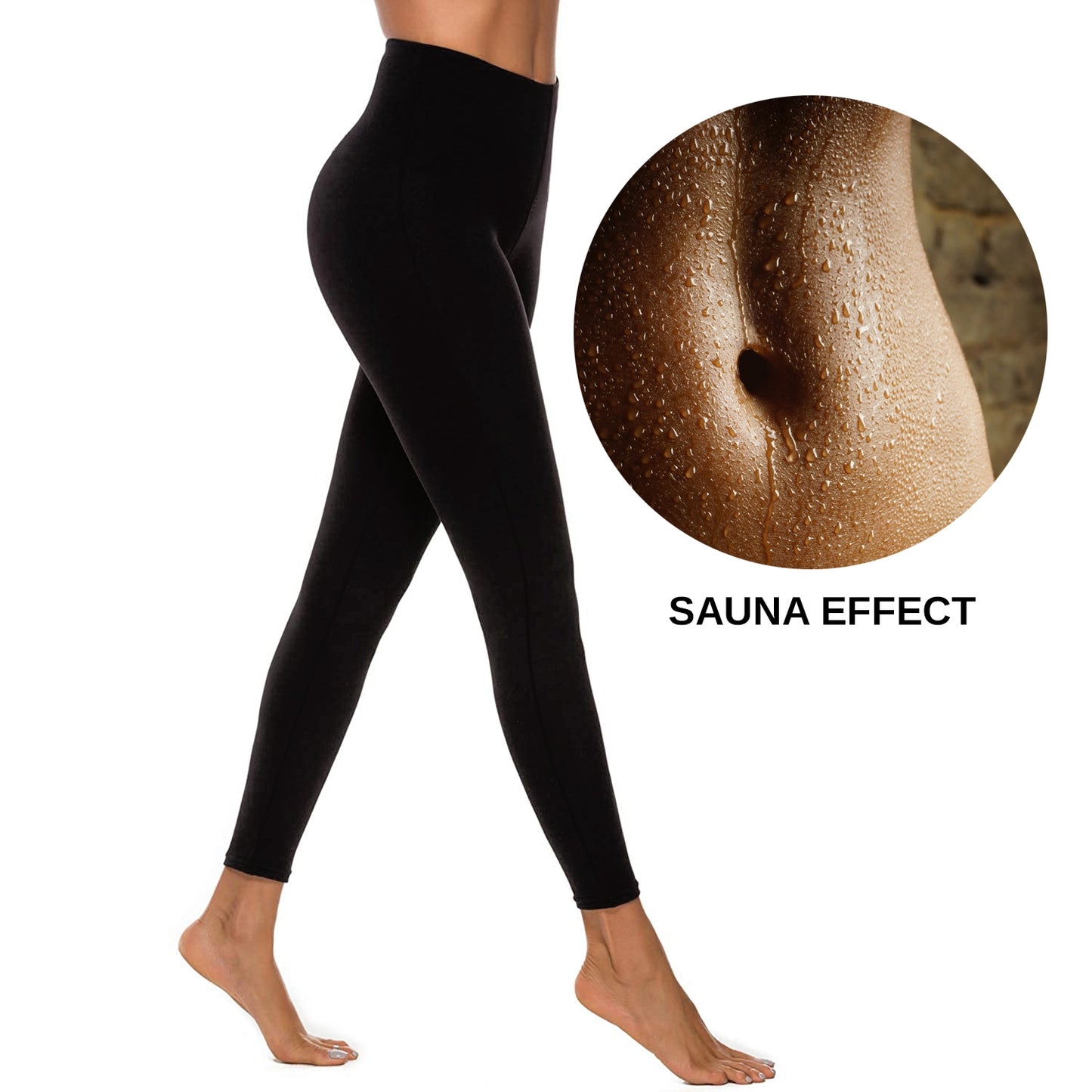 ECHIPAMENT pentru SLABIT: Pantaloni Hot Pants LONG SLIMSECRET + Bluză pentru Slăbit cu decupaj în zona sânilor